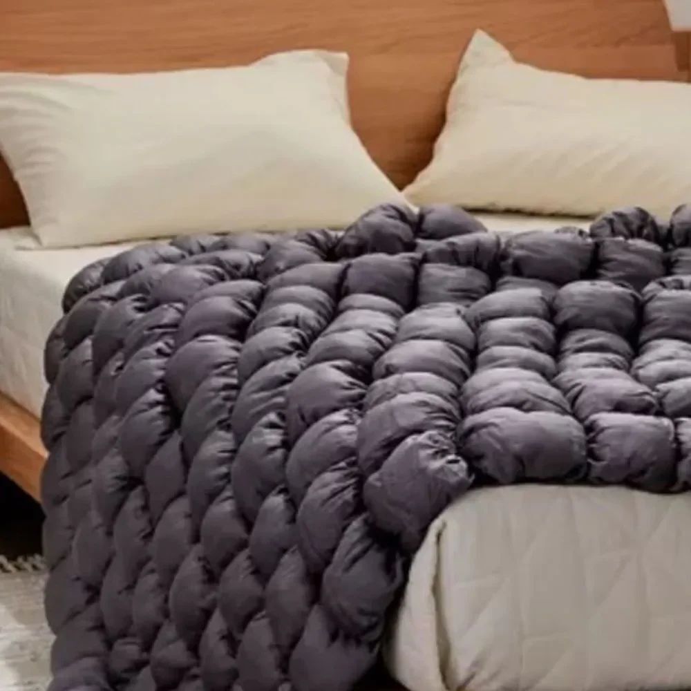 Silky Marshmallow Puff ThrowâBlanket by UO Urban Outfitters